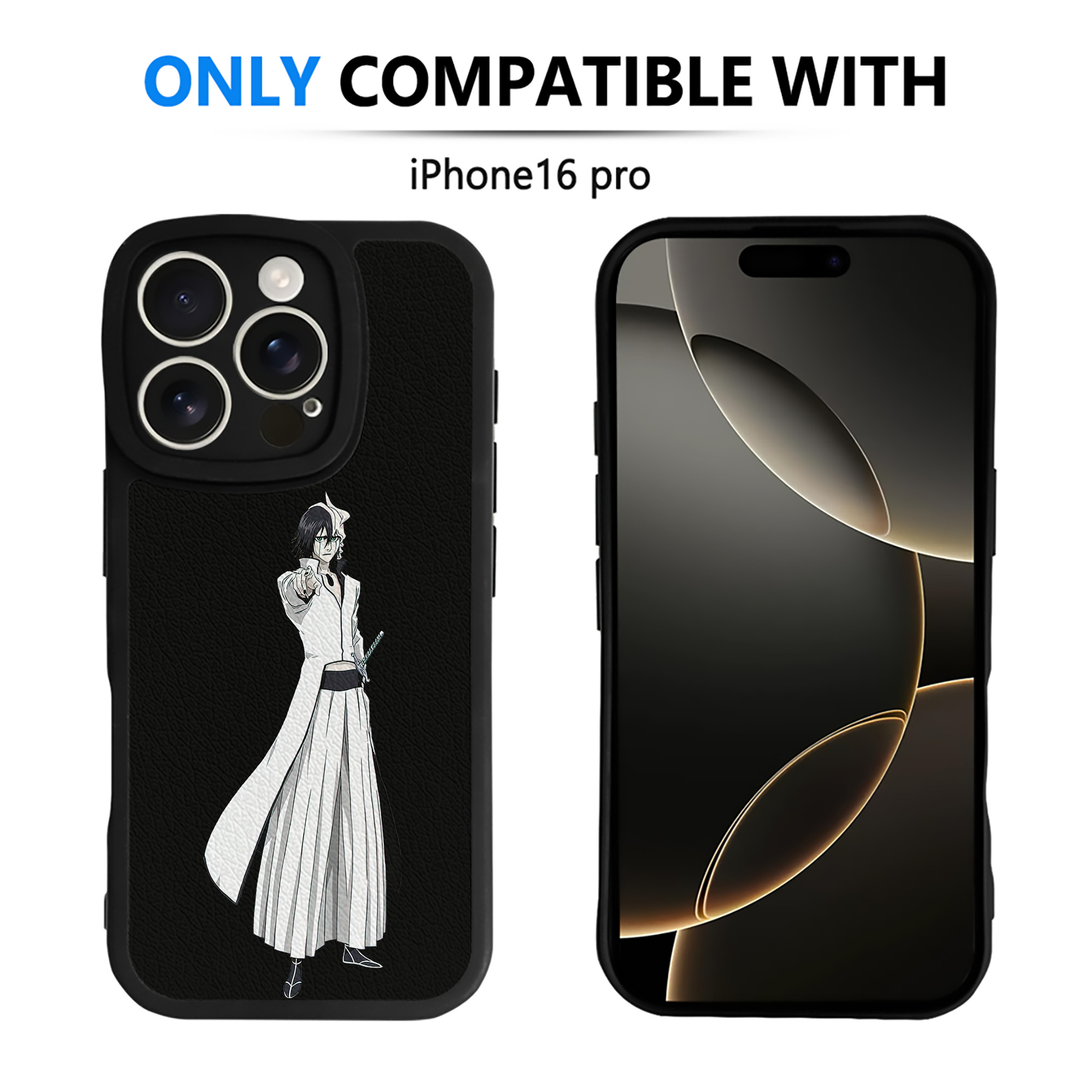 （画像用） ブリーチ ウルキオラ·シファー BLEACH Ulquiorra cifer 【iPhone 16シリーズ対応】シリコンスマホケース（レザー調） 材質：シリコン